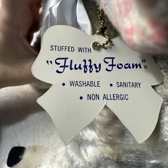 Vtg 60s Stuffed Lamb Carnival Plush Animal Charming Original Charm Toys Kitschy - Picture 5 of 5